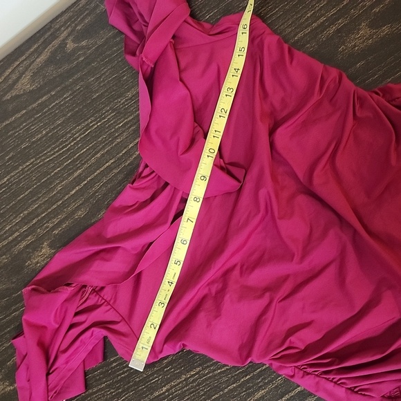 La Blanca Off the Shoulder One-Piece Swimsuit burgundy wine Size 14 - Picture 7 of 9